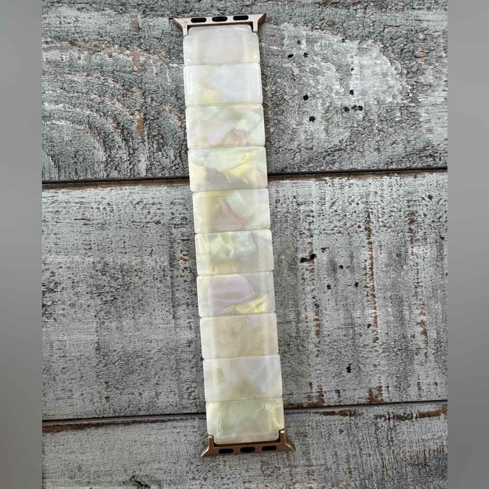 Iridescent with Gold Watch Band